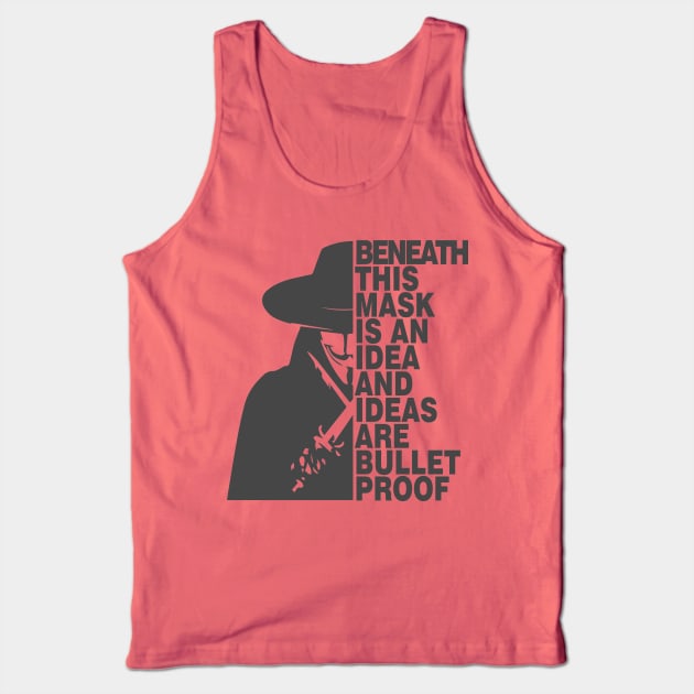 Ideas Are Bulletproof - V for Vendetta Tank Top by The Architect Shop